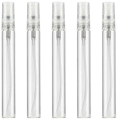 SAVITA 5 Botellas Hier De Spray Transparente De 10 Ml Atomizador De Perfume Recargable Pequeños Recipientes De Líquido Vacíos De Niebla Fina Para Aceites Esenciales Perfumes