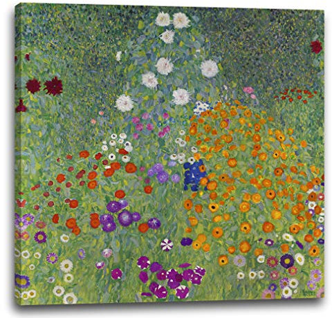 Printed Paintings Leinwand (60x60cm): Gustav Klimt - Bauerngarten (1907)