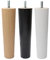 Natural Goods Berlin 4X Fusion Legs Möbelfüße Set | Sofabeine Massivholz Eiche Schrankfuß | M8 Gewinde IKEA geeignet | DIY Holzfüsse mit Filzgleiter selbstklebend, einfache Montage (17cm, Weiß)