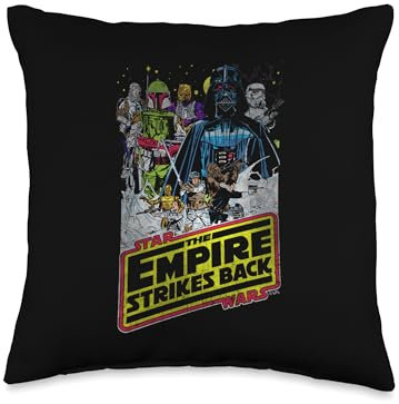 Star Wars Empire Strikes Back Illustrated Poster Throw Pillow, 16x16, mehrfarbig