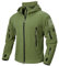 CARWORNIC Giacca tattica da uomo in pile caldo militare con cappuccio per sport all'aria aperta escursionismo cappotto con multitasche, Verde militare, M