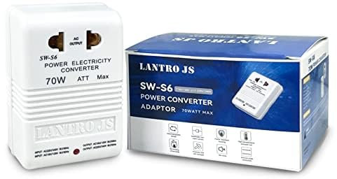 LANTRO JS Spannungswandler Adapter für Geräte mit einer Leistung von weniger als 30W, 110V auf 220V and 220V auf 110VAufwärts-/Abwärtswandler Transformator