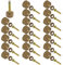 Cimeton Lot de 60 cache-vis pour miroir de 12 mm avec vis décoratives et rondelles - Bronze - Pour miroirs, tables à thé (12 mm + M4, bronze)