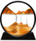 E-feilai 3D Fließende Sandkunst, Sandbilder Zum Drehen, Dynamische Sandbild, Tiefsee Sandbild Rund für Zuhause, Büro und Desktop Dekor. (Orange, 12)