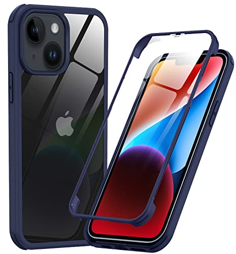 Phoneaura für iPhone 14 360 Grad Schutzhülle für iPhone 14 Handyhülle; iPhone 14 Hülle mit Kameraschutz für iPhone 14 Komplettschutz (Vorne+ Hinten)