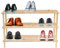 KHAPALWAK Free Standing 3 Tier Bamboo Wooden Shoe Rack Durable Sustainable Wood Shoe Rack Storage Organizer, Space Efficient Shoe Rack Wooden, Multi Use Shoe Rack (50 X 26 X 48.6 cm)