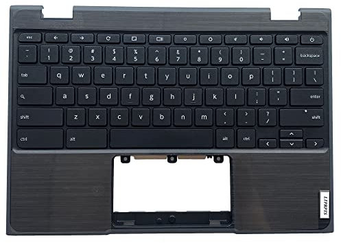 LTPRPTS Replacement for Lenovo 100e Chromebook 2nd Gen 81MA Laptop Upper Case Palmrest Keyboard Assembly Part 5CB0T79741 Black