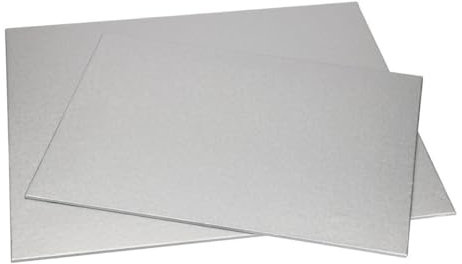 Pati-Versand Rechteckig Tortenunterlagen Silber, 46x40cm