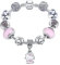 Niumowang Hello Kitty Armbänder, Charm , Edelstahl Armreif, Personalisierte , Geschenk für Mädchen und Kinder