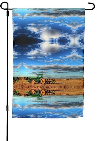 Doppelseitige 30,5 x 45,7 cm dekorative Fantasie-Fahne Traktor-Flagge für Garten, Weihnachten/alle Jahreszeiten