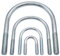 SKIR'CO (4 pièces) Boulons en U Ronds Zingués M10 x 30 mm, Fixation pour Pipelines, Boulon en U Filetage M10 pour Tubes