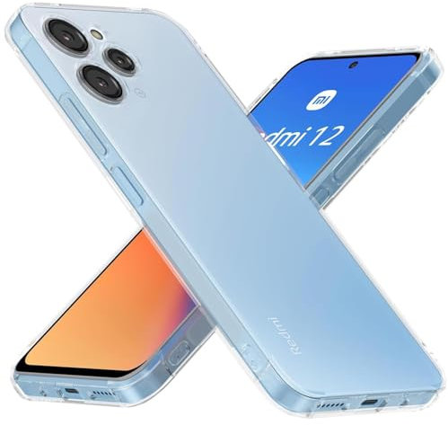 Verco Handyhülle für Xiaomi Redmi 12 Case, Handy Cover für Redmi 12 4G Hülle Transparent Dünn Klar Silikon, durchsichtig