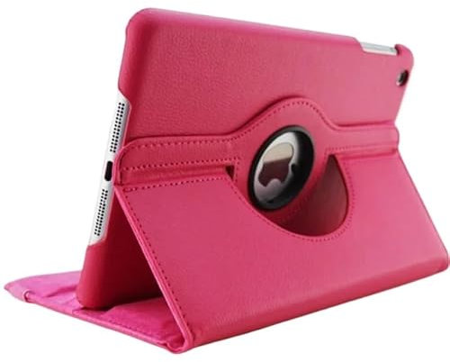 360 Grad drehbare Hülle geeignet for Samsung Galaxy Tab 2 10.1 GT P5100 Tablet Cover Folio Pu Leder Stand Smart Capa (Color : Rose red)