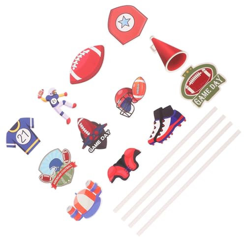 VILLCASE Rugby Cupcake Topper 24 Stück Papier für Tortendekoration