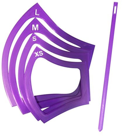 STOBOK 5St Masken vorlagen schnittmuster lineal DIY-Vorlage werkzeug Kits zur Maskenherstellung Schablonen zum Nähen von Masken Handbuch Suite Schimmel Kieselgel Violett