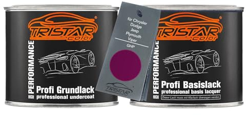 TRISTARcolor Vernice per auto Kit barattolo pronto all’uso per Chrysler/Dodge/Jeep/Plymouth/Viper GHP Furious Fuchsia Perl/Floyd Perl Vernice di fondo vernice di base 1,0L