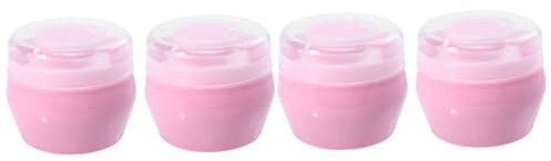 Ipetboom 4 Sätze Babypuder Pulver Kosmetisches Puderquasten-Set Schwämme Puderquaste für baby Flaum Puderquaste ein Bad nehmen Container -Box Badeset Rosa