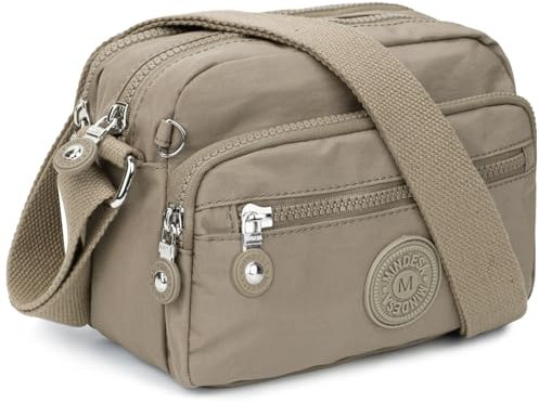 TEUEN Kleine Schultertasche Damen, Leichte Wasserdichte Umhängetasche aus Nylon, Messenger mit Multi Pocket, Casual Handtasche & Crossbody Bag für Damen und Mädchen