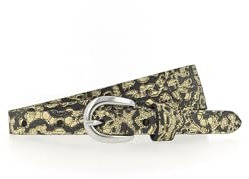 Tamaris Gürtel Essential Classics TB0080L19 Damen Gürtel Mehrfarbig schwarz goldmetallic 7917