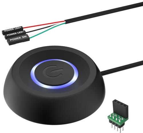 Pulsante di accensione del PC, pulsante di accensione del PC interruttore di alimentazione esterno del PC ON Off LED pulsante di alimentazione SW estensione per scheda madre del computer