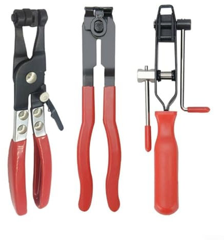 Lot de 3 pinces de serrage pour coffre CV - Pince de serrage pour joint de voiture - Pince de retrait de cache-poussière - Accessoires de réparation pour bandes serrées