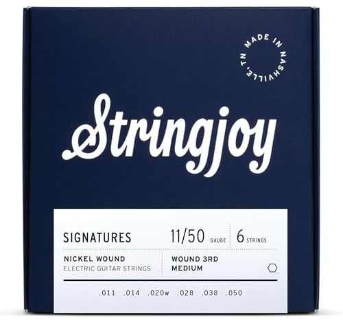Stringjoy NW1150W3 Signatures Wound 3. Medium (11-50) E-Gitarrensaiten mit Nickel-Wunde