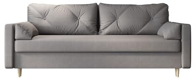 roe furniture Schlafsofa 228x90x88 cm - Sofa mit Schlaffunktion - Schlafcouch mit Bettkassen - Couch für Wohnzimmer - Kollektion Astra - Grau