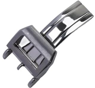 NIBOTT 18-mm-Faltschließe aus Edelstahl, passend für IWC, Pilot Mark, Portugiesen, Portofino, Little Prince, Gummi-Lederarmband (Silber, Schwarz, Gold, Roségold), 18 mm, Klassisch, Faltschließe