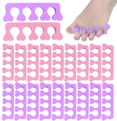 WUSJCOF 20 Stück Schaumstoff Zehentrenner, Weichschaum Finger Teiler, Zehen Separator Fingerteiler Abstandhalter Pediküre Maniküre Werkzeug, Schwamm Zehentrenner für Nagelpolitur Nagel Kunst