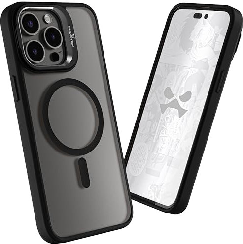 Ghostek KickCam iPhone 15 Pro Max Case with Camera Kickstand and Compatible with Apple MagSafe, Shockproof Protective Phone Cover (6.7 Inch, Black)