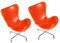 Alasum 2St Egg-Stuhl-Sessel wippe Stuhl Mini-Drehsessel Miniatur-Sessel kinderspielzeug Kinder Spielzeug Spielzeug bürostuhl Mini-Drehstuhl Miniatur-Stuhlmodell Plastik Orange