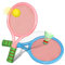 BRIGHTFUFU 1 Satz Badmintonschläger-Set Badmintonball Tennisschläger Für Kinder Badmintonschläger Für Kinder Mini-tennisschläger Tennisschläger Für Jugendliche Tennisschläger Kinder Plastik