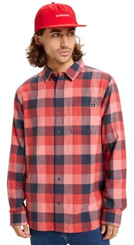 Quiksilver Sweater Motherfly Plaid LS Shirt Men's Pink M