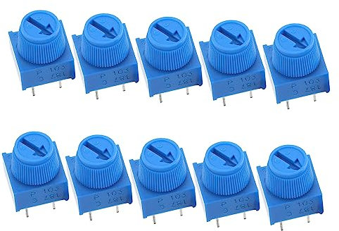jojofuny 10 Stück Poliger Einstellbarer Trimmerwiderstand Potentiometer Widerstände Breadboard-trimmerpotentiometer Korrosionsbeständig Steckplatinenfreundlich