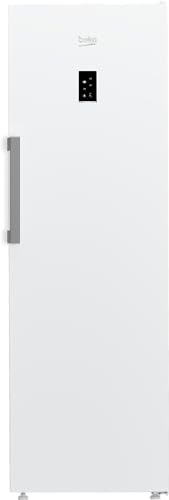 Beko B7RFNE316W - Congelatore, volume netto da 286 l, senza gelo, funzione congelatore rapido, display multifunzione, 5 cassetti congelatore + 3 scomparti, 34 dB (A), utilizzabile in ambienti non