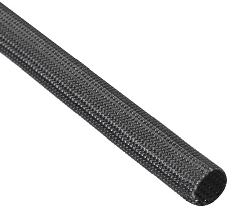 QUARKZMAN Gaine Cable Isolante 3 Mètre de Long 8mm ID Manchon en Fibre de Verre Haute Température Noir
