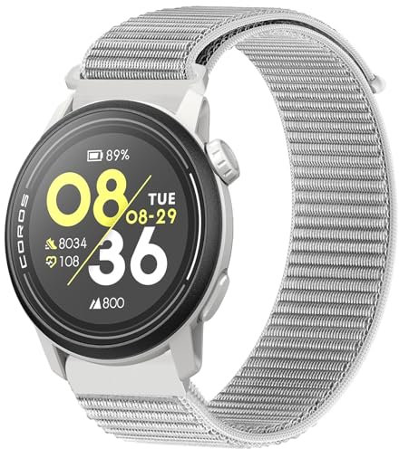 OUTPUTBT Nylon Uhrenarmbänder 22mm für Coros Pace 3/PACE Pro/Apex 2 Pro/Apex Pro/Apex 46mm Armband Elastisch Sport für Coros Vertix Ersatzarmband Damen Herren