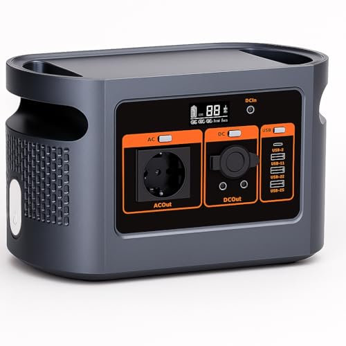 LumenSolar - Generador Portátil | Estación de Carga 500W MAX | Salidas Múltiples | AC,DC, USB, Tipo C, Carga Rápida | Generadores | Acampadas | Camping | Autocaravana