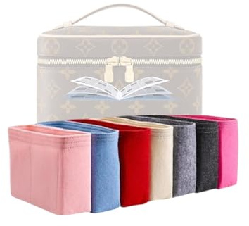 Xoppia Taschen-Organizer kompatibel mit LV Nice BB Bag Filzeinsatz Liner für Frauen Handtasche (Beige, Stil A: Belichtung)