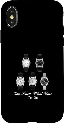 Graue Farbe The Time I'm On Grey Grafik Hülle für iPhone X/XS