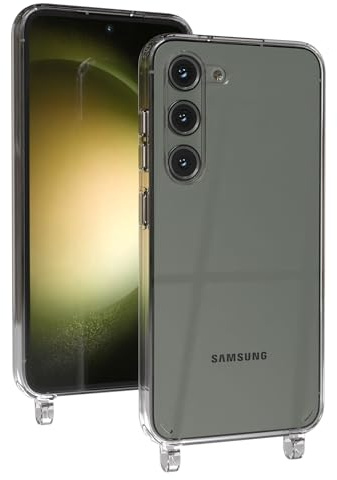 EAZY CASE Handyhülle für Handyketten mit Befestigungsösen für Galaxy S23 - Slim Handyhülle zum Umhängen, stoßfeste Schutzhülle mit Band kompatibel, Qi-Standard kompatibles Case
