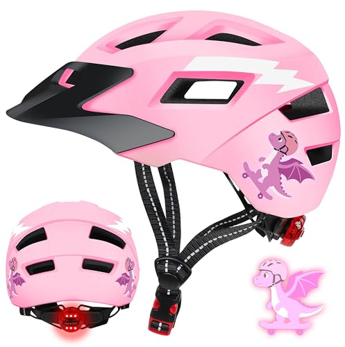 JONRRYIN Casco per Bambini Regolabile, Casco da Bici per ragazze ragazzi Bambina Bambino 3-13 Anni, Casco protettivo per resistente Agli Urti e Agli Impatti, 14 Prese d'aria