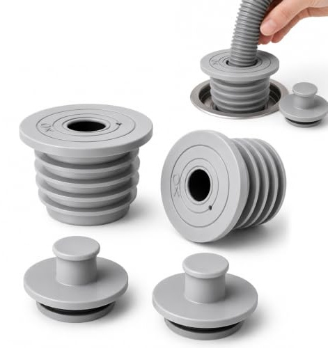 2 Stück 45-50 mm Waschmaschinen Rohrdichtung,Abfluss Waschmaschine | Geruchsverschluss Waschmaschine,Blindstopfen Waschmaschine Abfluss,Dichtungsstopfen für Abflussrohr,für Zuhause,Küche,Bad