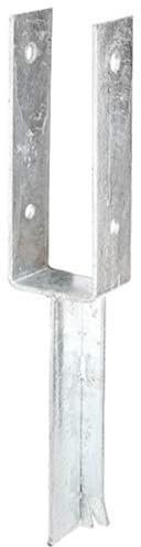 Alberts 216740 U-Pfostenträger | mit Betonanker aus T-Eisen | feuerverzinkt | lichte Breite 71 mm | Länge Betonanker 200 mm