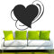 Indigos UG - Wandtattoo Wohnzimmer - Wandaufkleber Herz Herzchen Liebe Traum 40x 35 cm, schwarz w365 - Aufkleber Kinderzimmer Schlafzimmer Küche Badezimmer Büro Dekoration