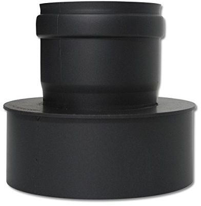 Pelletrohr Erweiterung 100-150 mm Schwarz Pellet Ofenrohr Rauchrohr