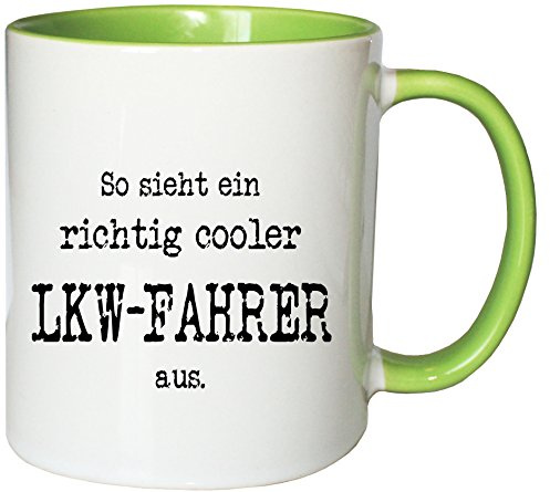 Mister Merchandise Kaffeetasse Becher So Sieht EIN richtig Cooler LKW-Fahrer