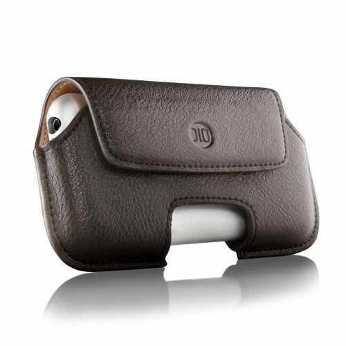 Philips DLA 1031 H/10 Leder Tasche für iPhone 2G (Gürtel-Etui, Querformat aus hochwertigen Leder) braun