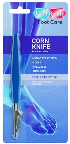 Ever Ready Corn & Callus Trimmer - Instant Relief from Corns | Removes Dry, Hard & Cracked Skin | Home Pedicure Treatment for Footcare