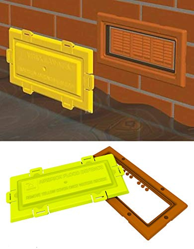 Airbrick flood water defence Protection cover and Terracotta frame / Air Brick